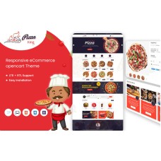 Pizzaking Online Restaurant Responsive OpenCart Template