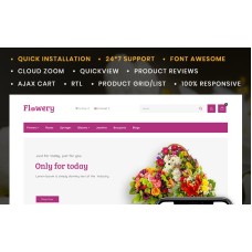Flowery Flowers Store OpenCart Template