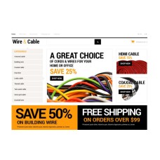 Cords and Wires Store OpenCart Template