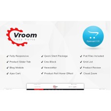 Vroom Auto Spare-Parts Store OpenCart Template