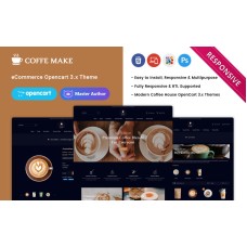 CoffeMake - Coffee, Tea Drinks Store Responsive Opencart Theme