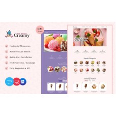 Creamy - Ice Cream, Drink, Cake Store Multipurpose OpenCart Store