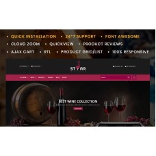 Star The Wine Store OpenCart Template