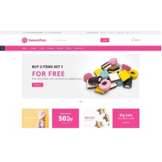 SweetFun - Minimalistic Sweets Online Store OpenCart Template