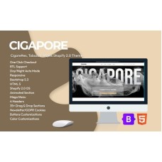 Cigapore - Cigarettes, Tobacco, Vapes Shopify 2.0 Theme