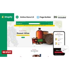 Winebar Alchohol & Drinks Store Shopify Theme