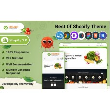 Organic Mega Food and Fresh Grocery Shopify 2.0 Responsive Template