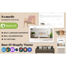 Homeify Mega Wood–Furniture Home–Décor Shopify 2.0 Themes