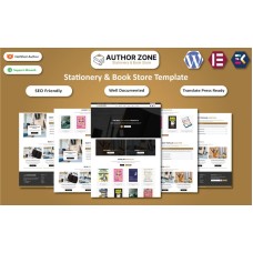Author Zone - Stationery & Book Store WooCommerce Elementor Template