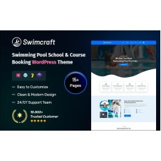 Swimming Pool School & Course Booking WordPress Theme