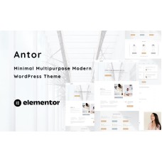 Antor - Minimalist Portfolio One Page WordPress Theme