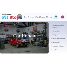 Pit Stop - Car Repair Landing page WordPress Theme