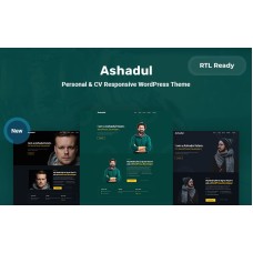Ashadul - Personal & CV Responsive WordPress Theme