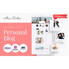 AliceBurton - Personal Blog WordPress Elementor Theme