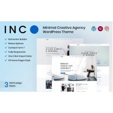 Inc - Minimal Creative Agency WordPress Theme