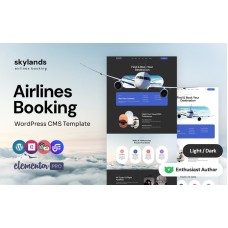 Skylands - Airline Tickets Multipurpose WordPress Elementor Theme