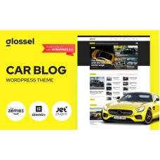 Glossel - Car Blog Website Template based on WordPress Elementor Theme