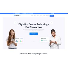DreamHub - Fintech  Landing WordPress Theme