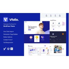 Vfolio Personal Portfolio/CV WordPress Theme