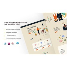 Efood - Food and Restaurant One Page WordPress Theme