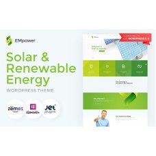 EMpower - Solar & Renewable Energy WordPress Elementor Theme