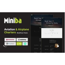 Miniba - Private Jet Charters Aviation & Flight WordPress Theme