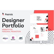 Patrick - Designer Portfolio Website for Personal Promotion WordPress Theme
