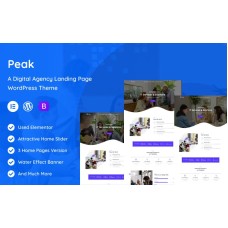 Peak - Digital Agency one page WordPress Theme