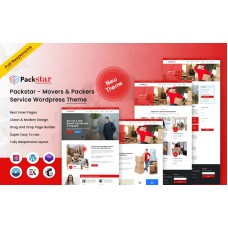Packstar - Movers & Packers Service  WordPress Theme