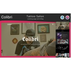 Colibri - Tattoo Salon Landing page Elementor WordPress Theme