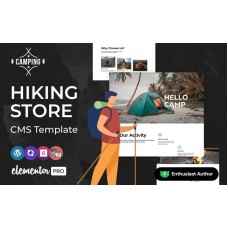 Camping - hiking, camping and adventure WordPress Elementor CMS Template