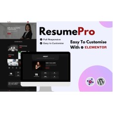 ResumePro Minimalist Portfolio- Wordpress Theme