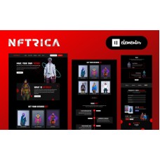 NFTRICA - NFT Project Artist Showcase Elementor WordPress Theme