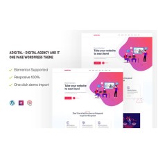 Adigital - Digital Agency and IT One page WordPress Theme