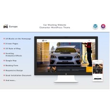 Europe - Car Washing Website Elementor WordPress Theme
