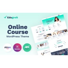Edugroit - Online Course Website Template WordPress Theme
