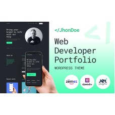 Jhon Doe - Contemporary Web Developer WordPress Theme