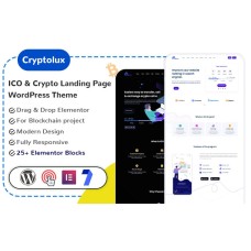 Cryptolux - ICO & Crypto Landing Page WordPress Theme