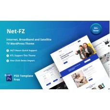 Netfz - internet provider, broadband, and satellite TV responsive WordPress Theme