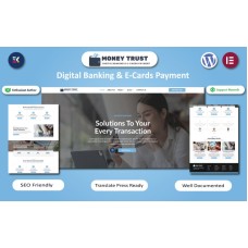 Money Trust - Digital Banking & E-Cards Payment WordPress Elementor Template