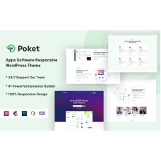 Poket – Apps Software Responsive WordPress Theme
