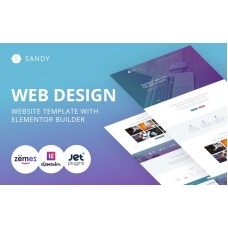 Sandy - Web Design Website Template with Elementor Builder WordPress Theme