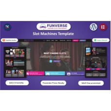 FunVerse - Online Casino Games & Slot Machines WordPress Elementor Template