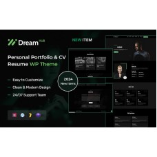 DreamHub – Personal Portfolio & CV Resume WordPress Theme