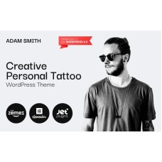 Adam Smith - Creative Personal Tattoo Pro WordPress Theme