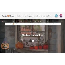 Party Club - Halloween Multifunctions Landing page with Blog Wordpress Theme