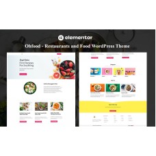 Ohfood - Restaurants and Food One page WordPress Theme