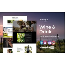 Wineque - Wine Shop WordPress Elementor Theme