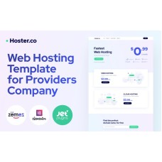 Hoster.co - Web Hosting Template for Providers Company with WordPress Elementor Theme