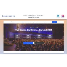Conference - Event Landing page Elementor Wordpress Theme